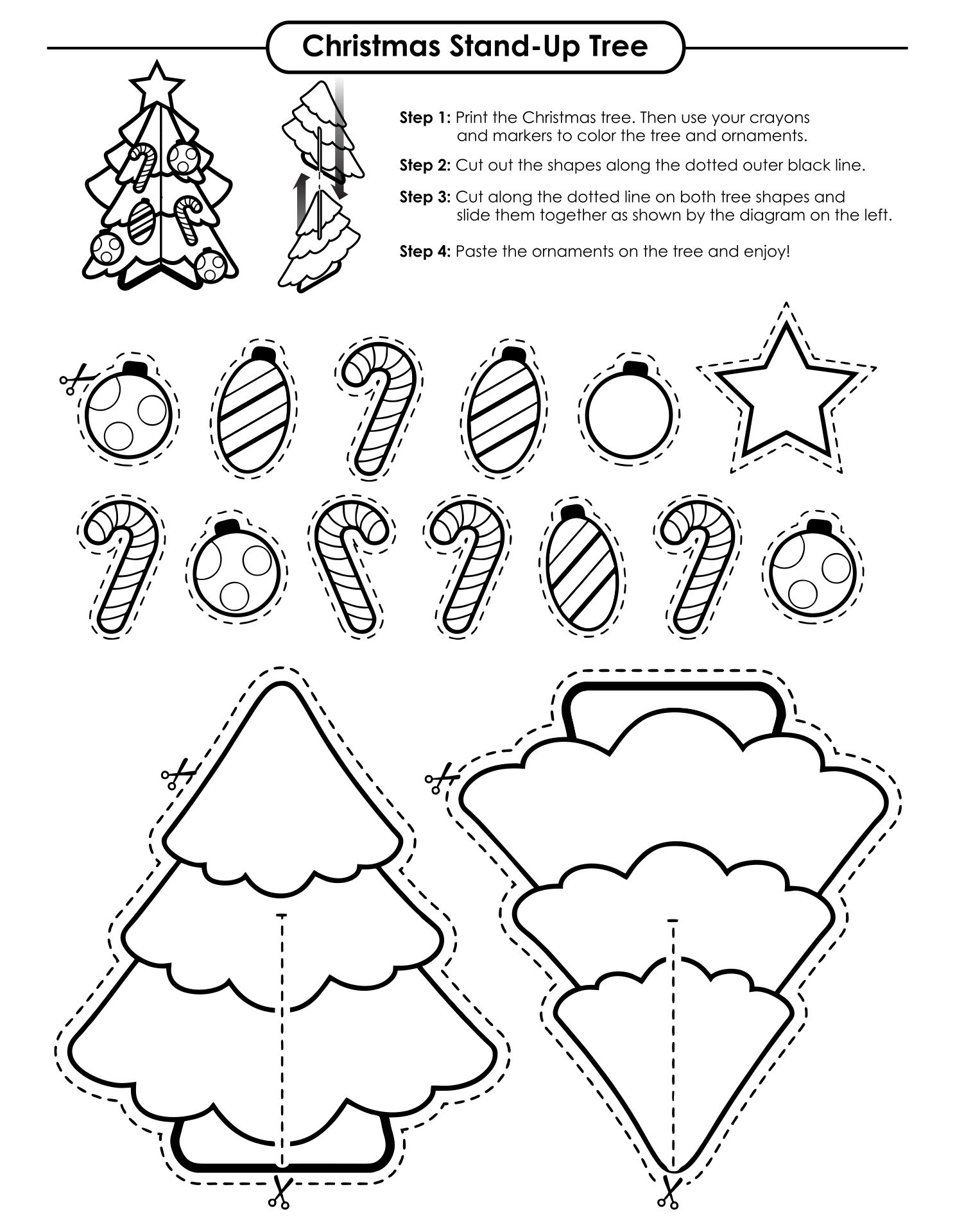 Christmas Crafts 15 Free PDF Printables Printablee Christmas Arts 