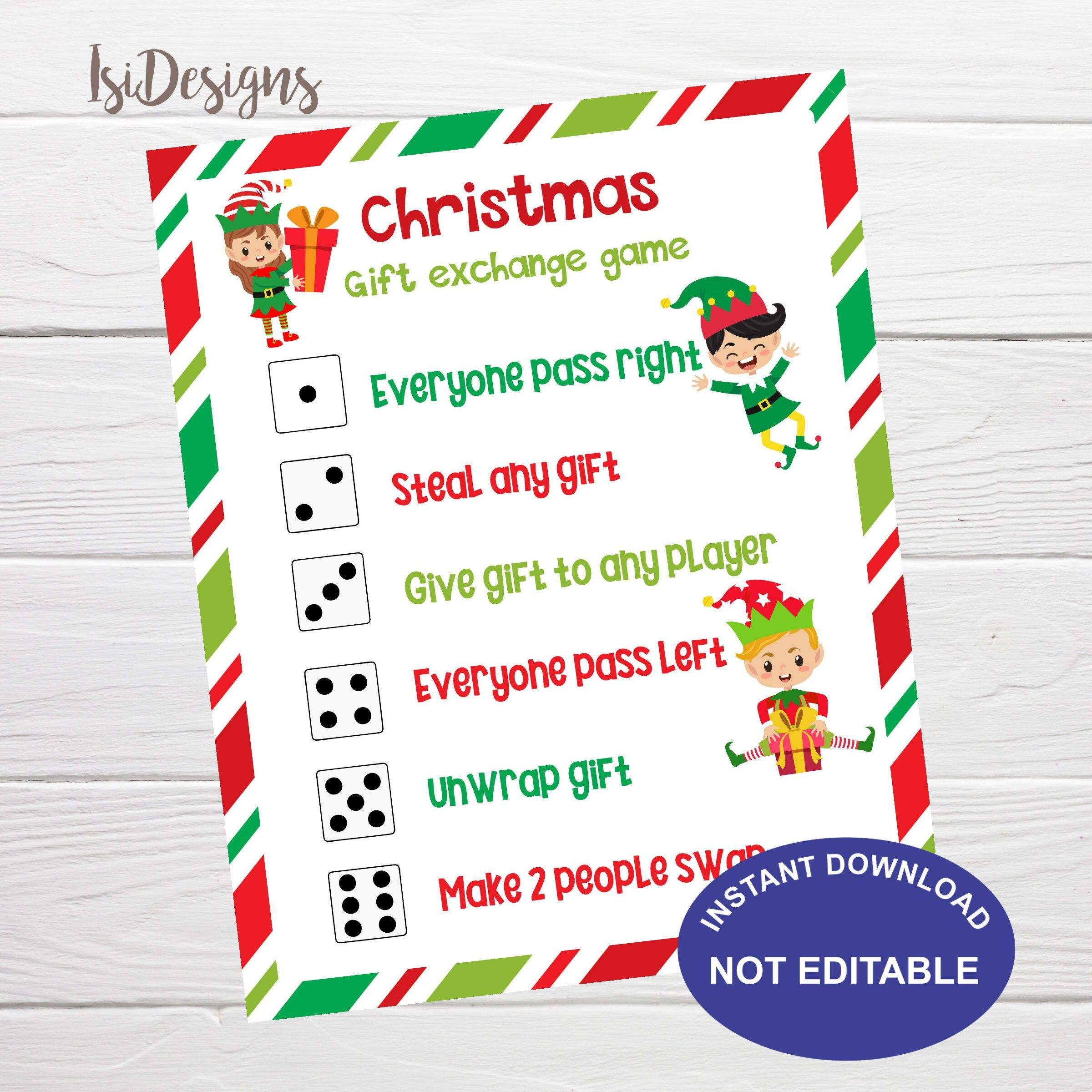Christmas Dice Game Printable Printable Free Templates
