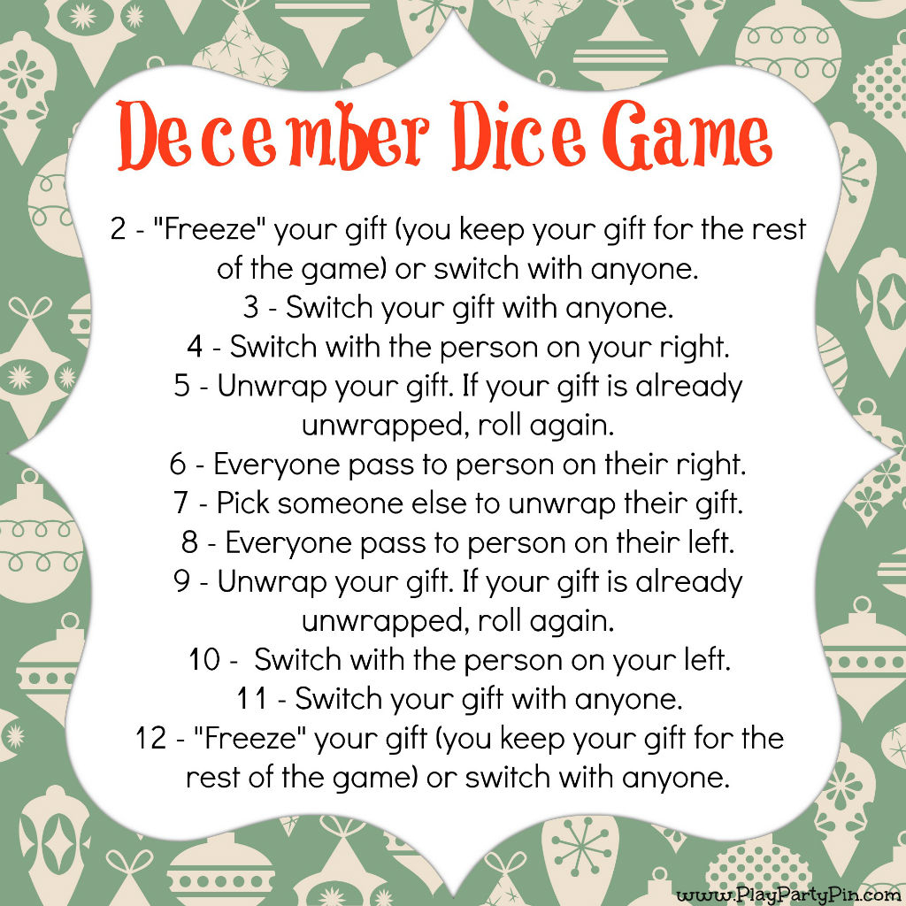 Christmas Dice Game Rules Printable At Erminia Maria Blog