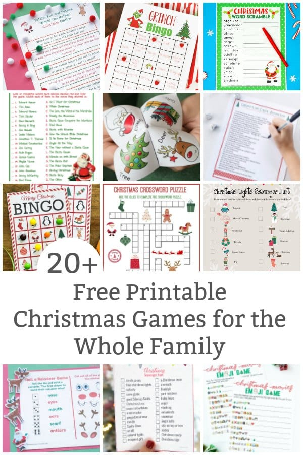 Christmas Family Games Printable
