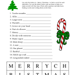 Christmas Games Adults Printable FREE Printable A Z