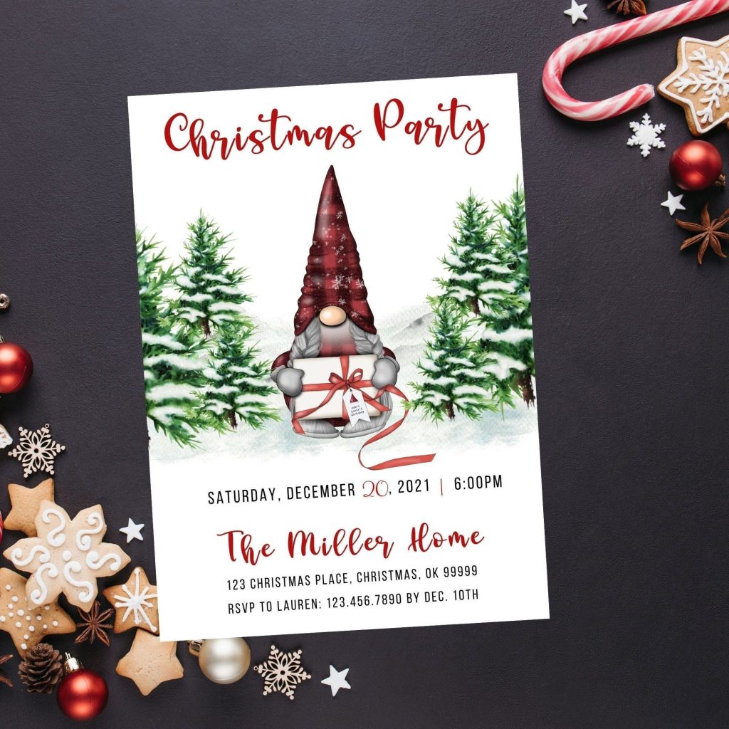 Christmas Party Invitation Template holiday Party Invitation Template