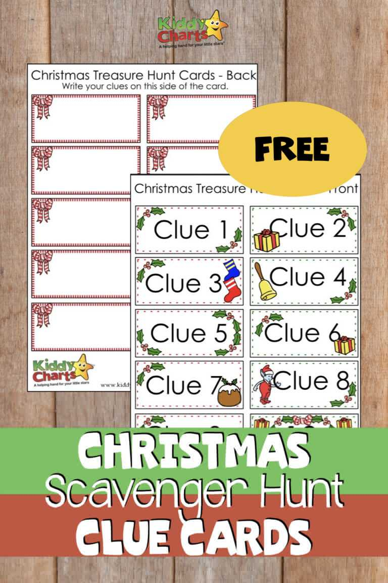 Christmas Scavenger Hunt Free Printable Clue Cards For Kids Pertaining 