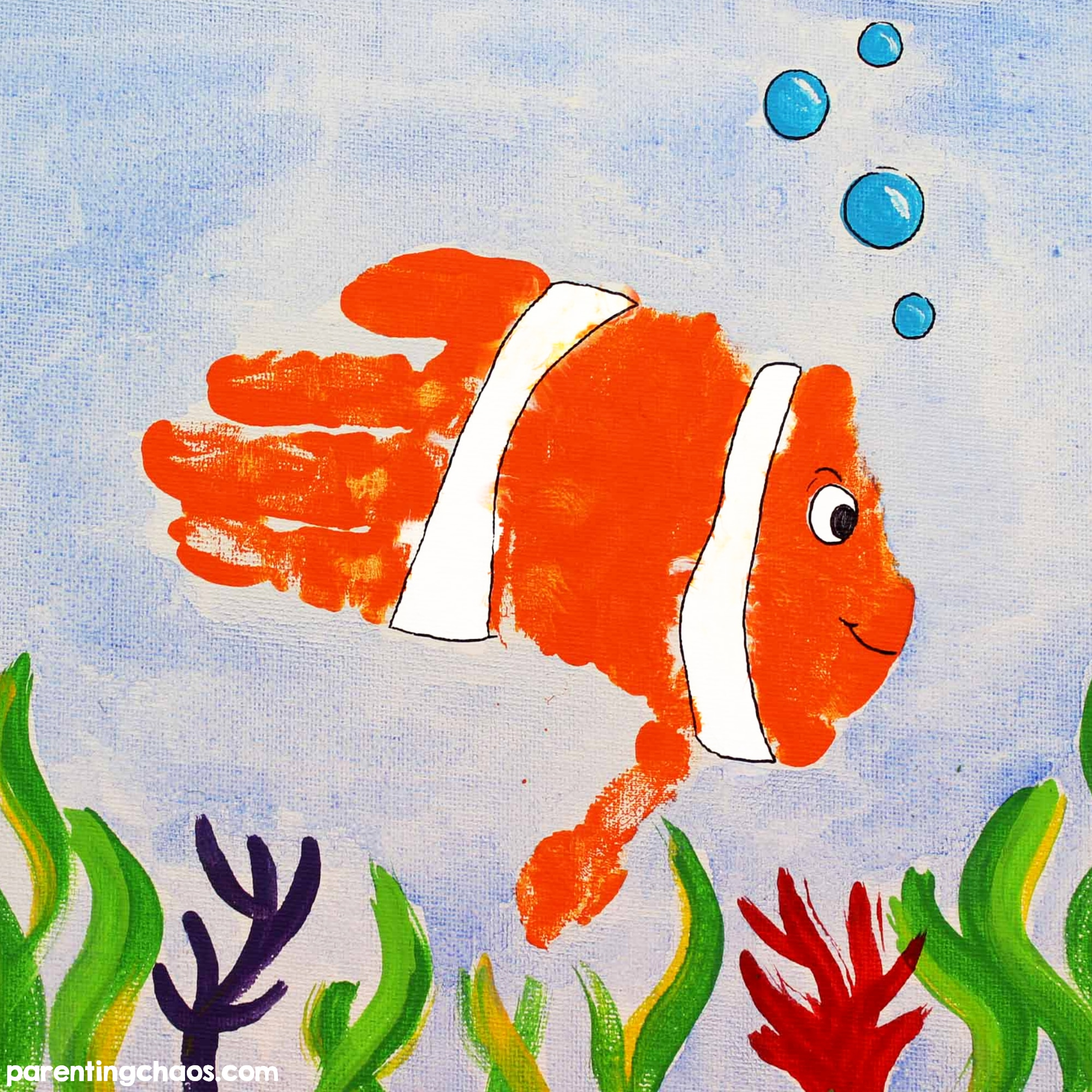 Clown Fish Hand Print Craft For Kids Parenting Chaos
