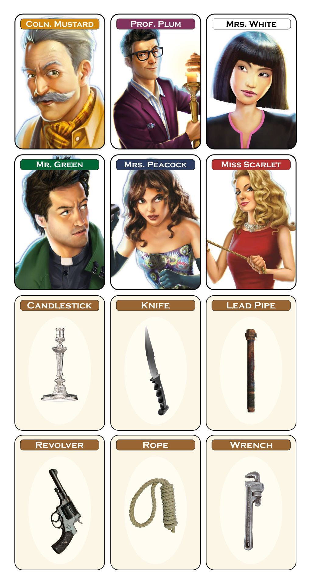 printable clue cards