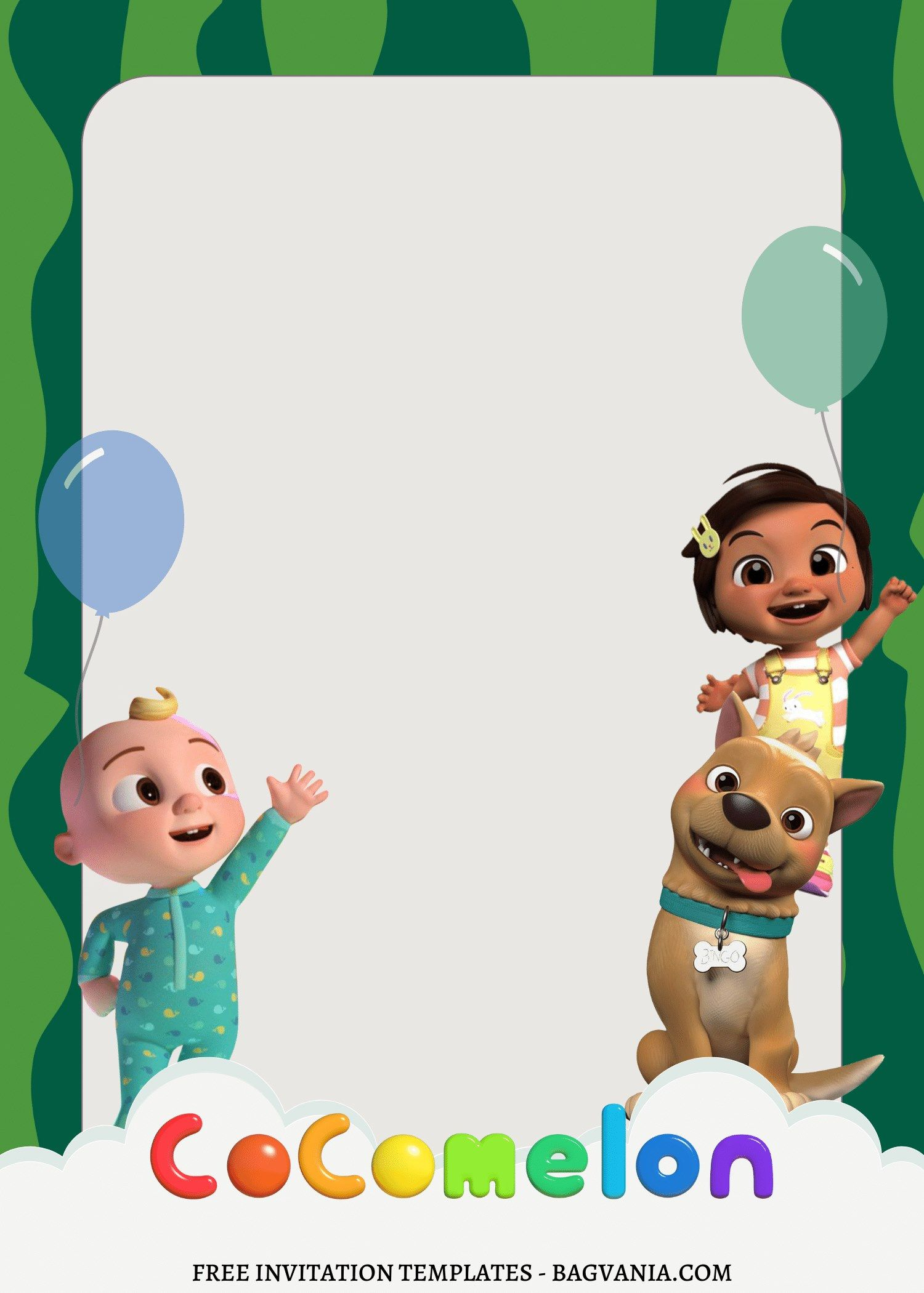 invitation template cocomelon