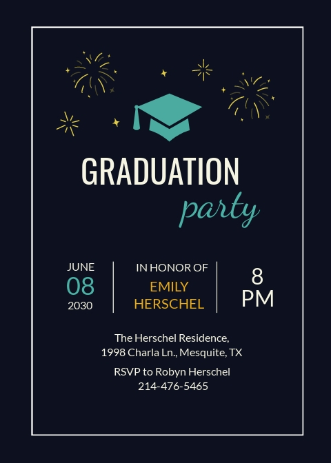 College Graduation Invitation Template Free JPG Illustrator Word 