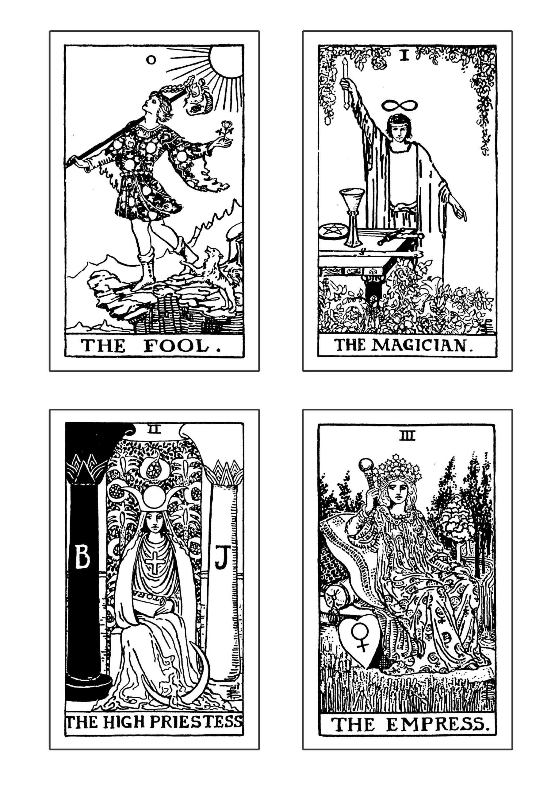 printable tarot cards