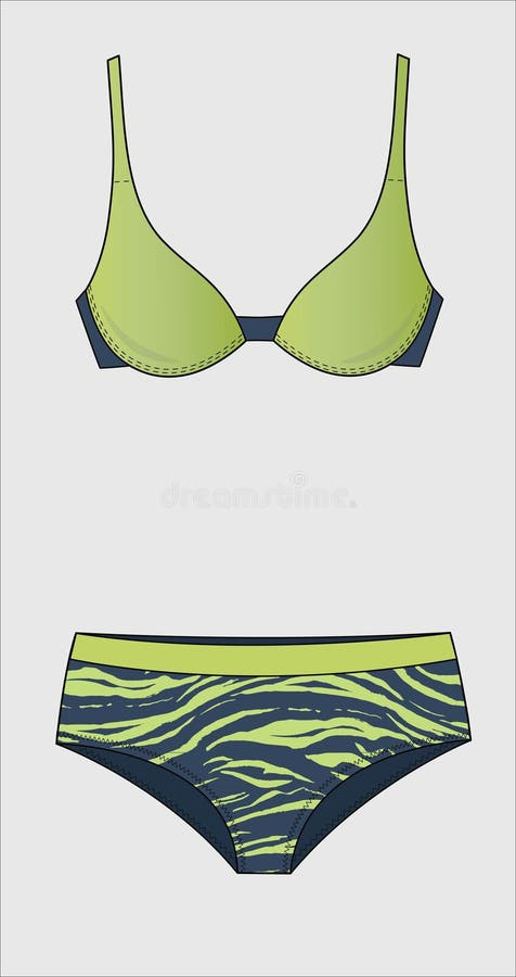 Colored Animal Print Gym Bra And Panty Stock Vector Illustration Of 