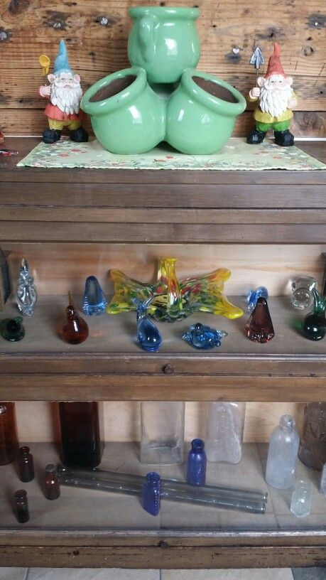 colored glass animals