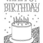 Coloring Birthday Cards Free Printable
