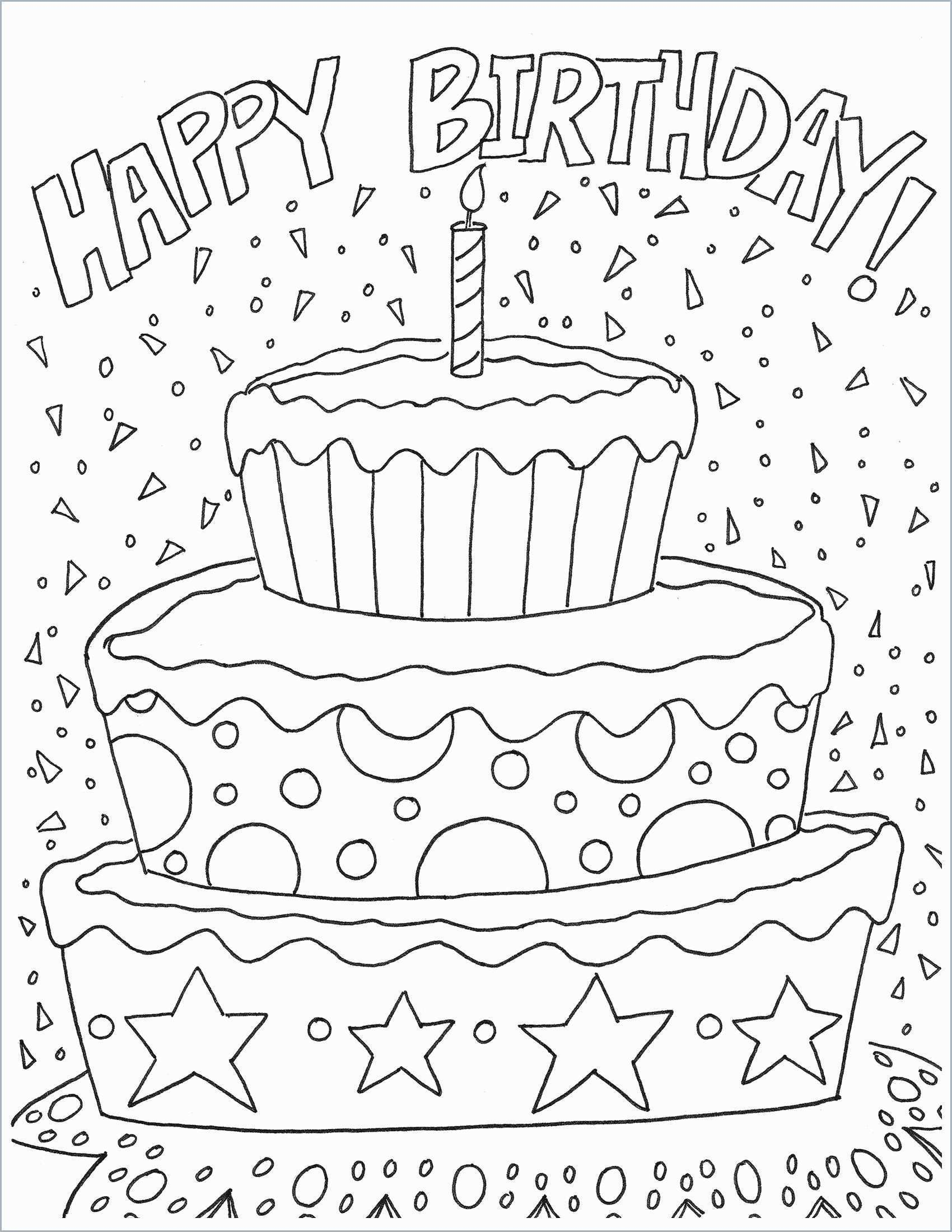 Coloring Birthday Cards Free Printable