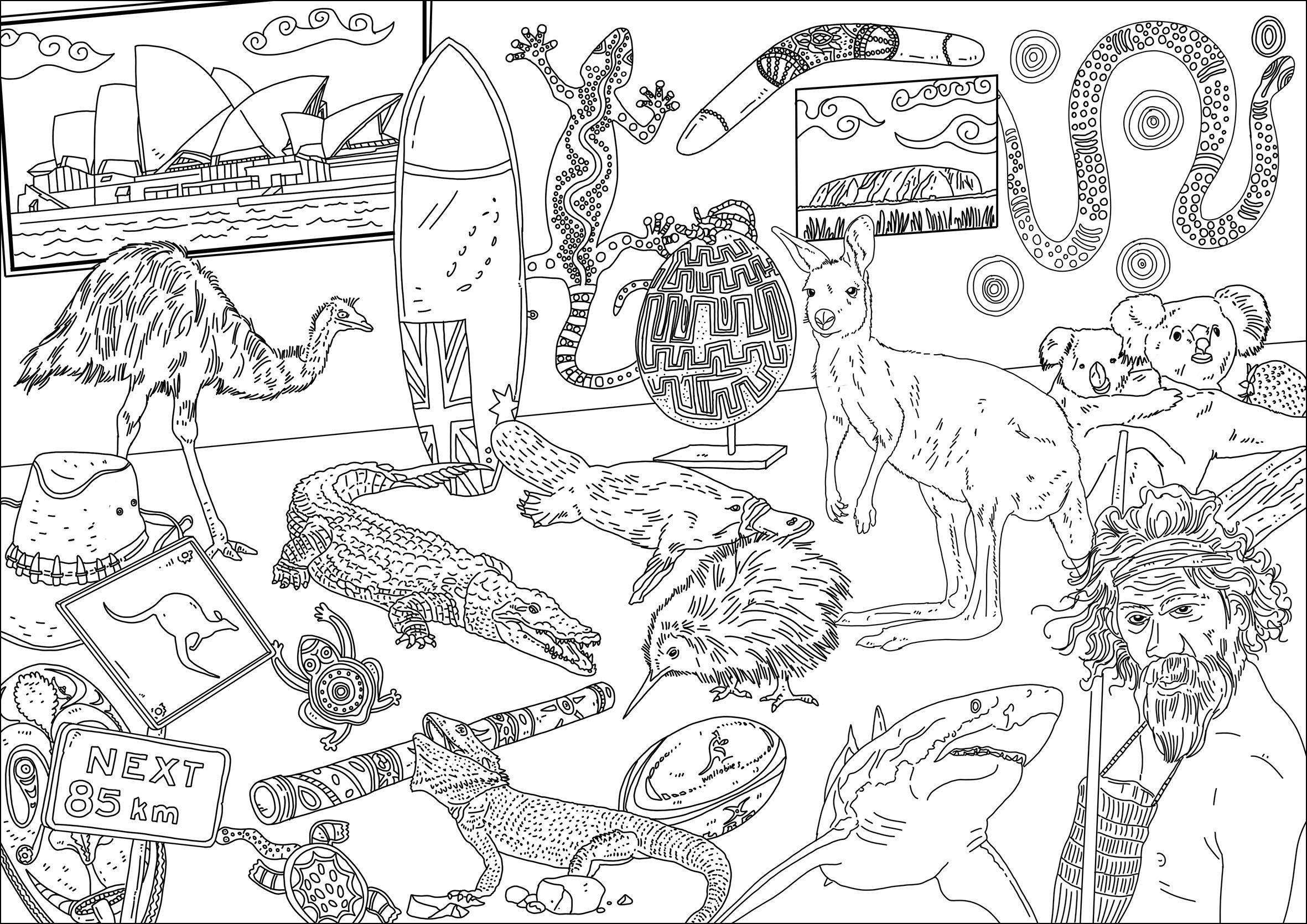 Coloring Pages Australian Animals