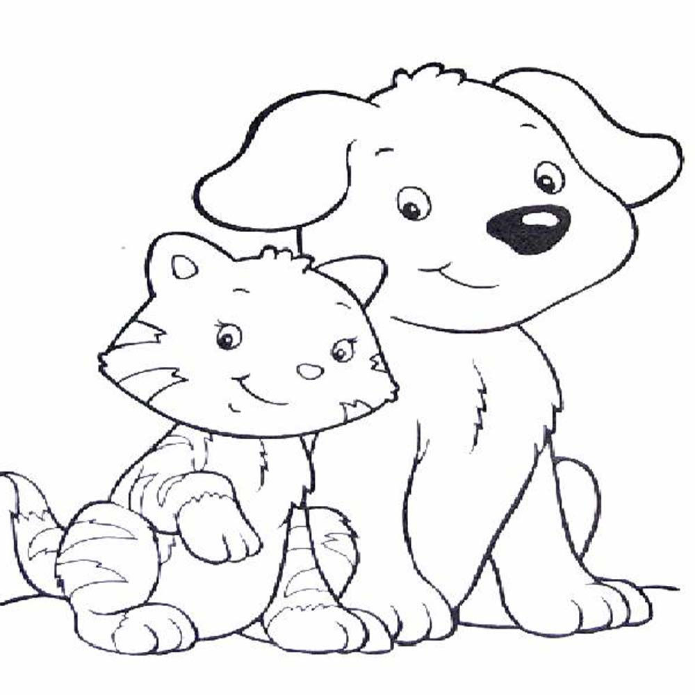 Coloring Pages Of Dogs And Cats Printable At GetColorings Free