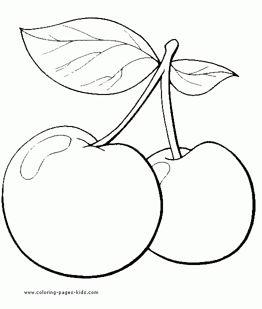 Coloring Pages Printable Kids Easy Fruits
