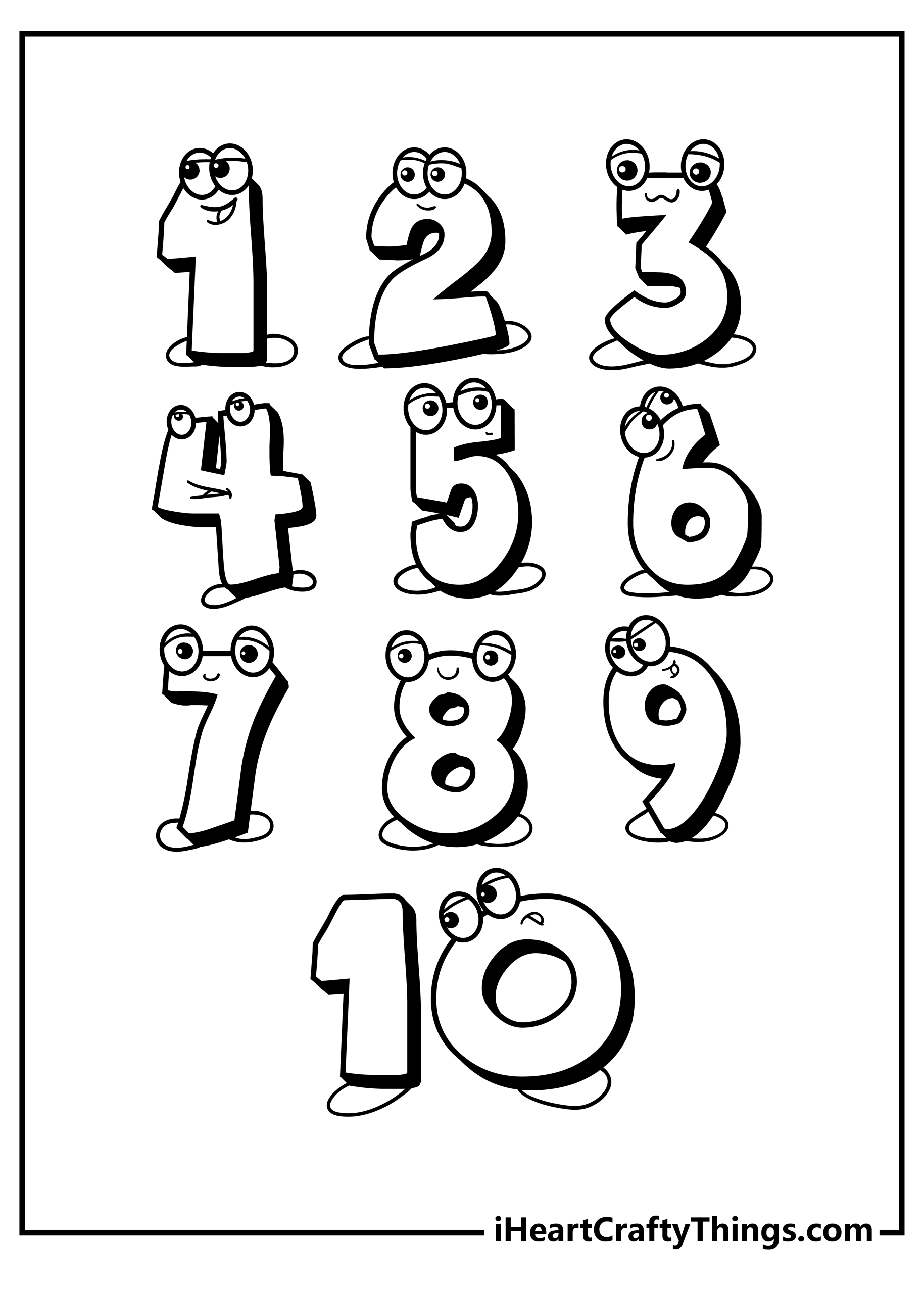 Coloring Pages With Numbers For Preschoolers