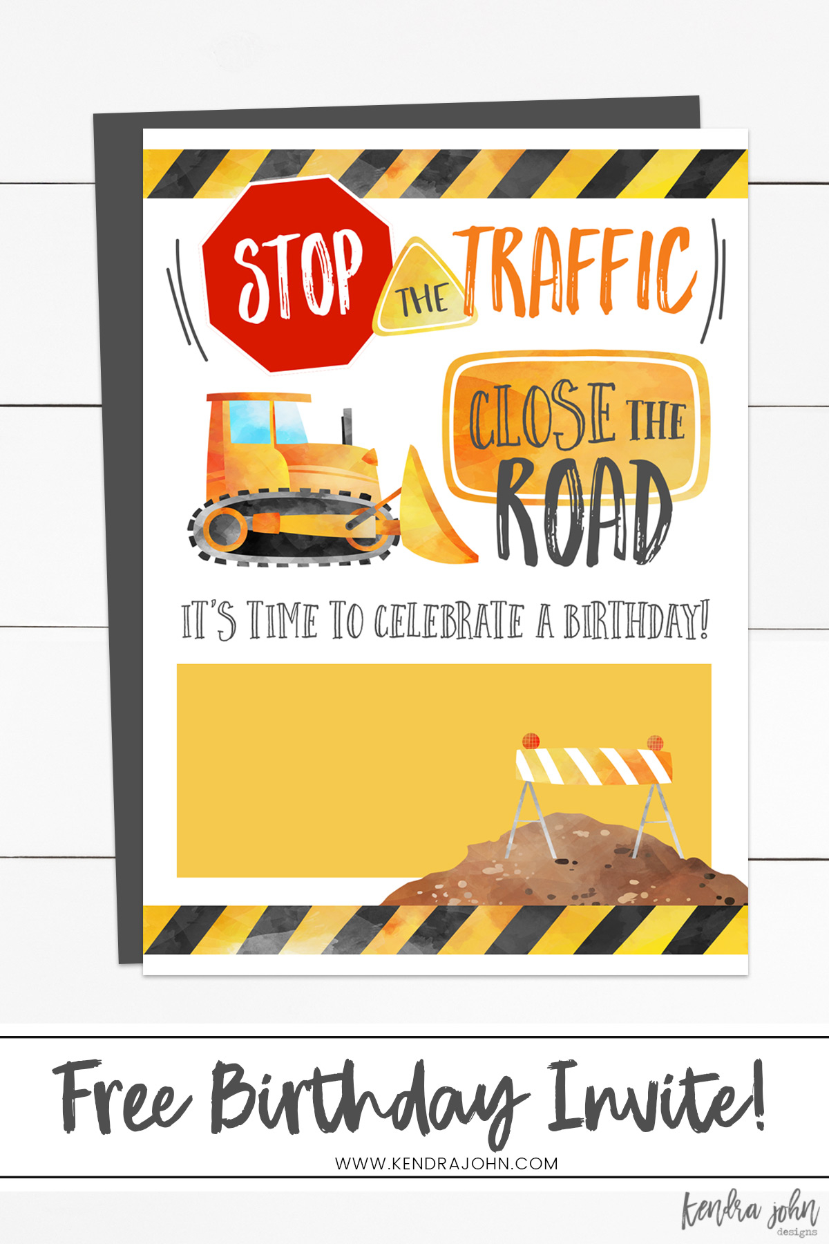 birthday invitation templates construction