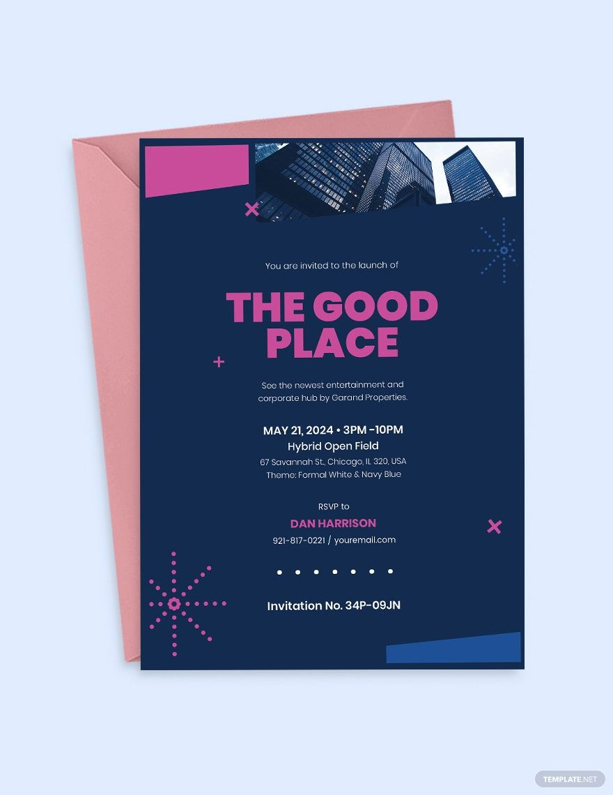 Corporate Business Event Invitation Template In Word Illustrator 