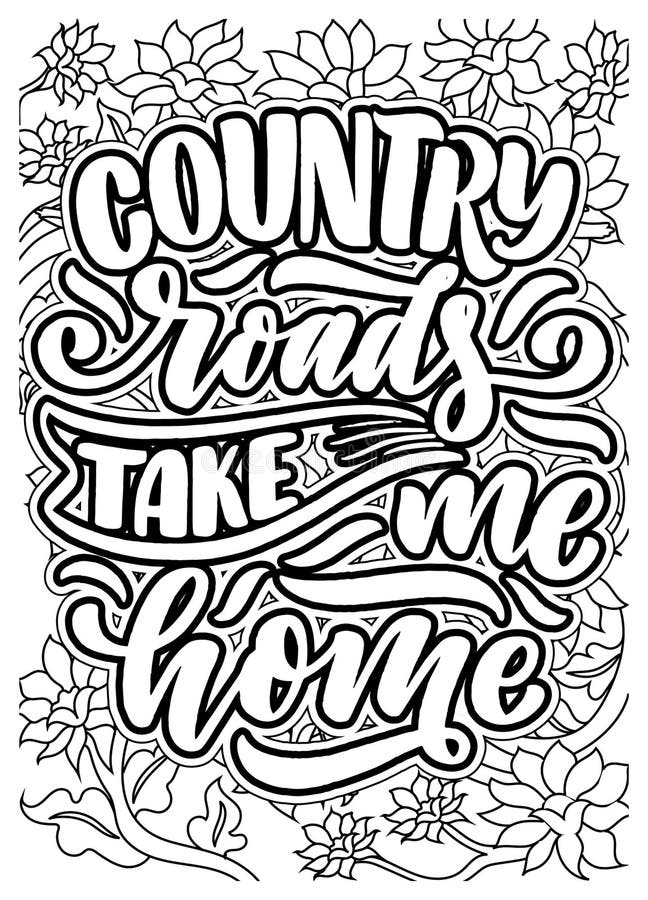 Country Music Inspirational Quote Coloring Pages For Adults Country 