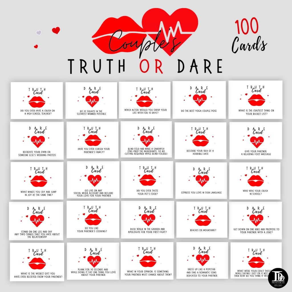 Couples Truth Or Dare Questions Activity For Couples Couples Game Night