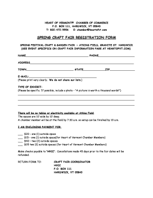 Craft Fair Application Template Fill And Sign Printable Template Online