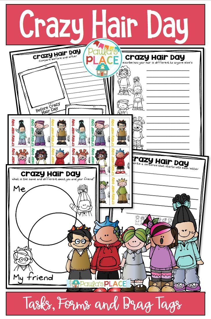 Crazy Hair Day Activities Crazy Hair Days Crazy Hair Preschool 