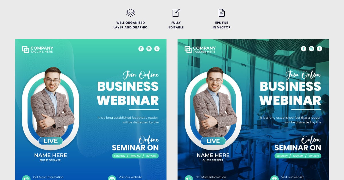 Creative Webinar Invitation Template TemplateMonster