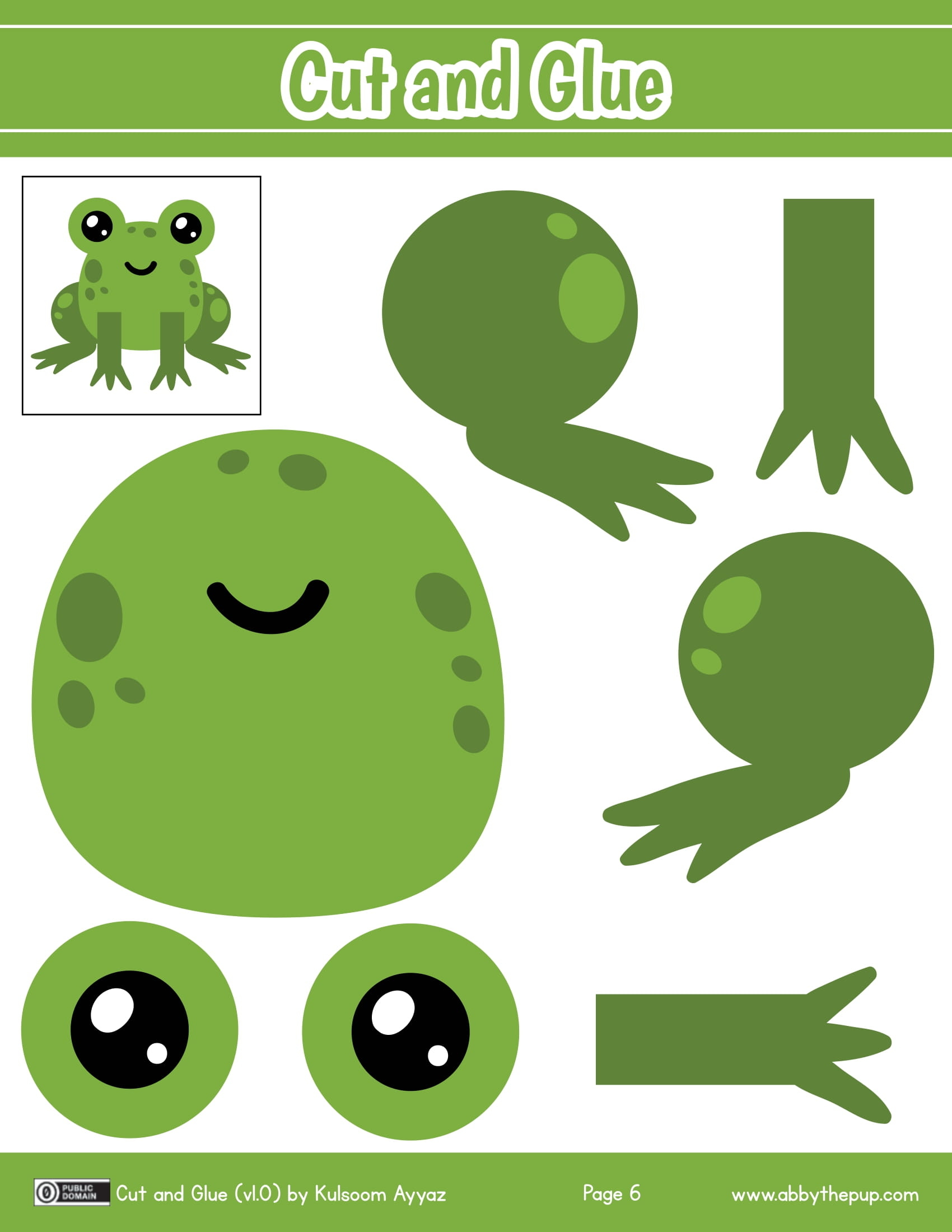 Cut And Glue Frog Preschool Printable Free Printable Papercraft Templates