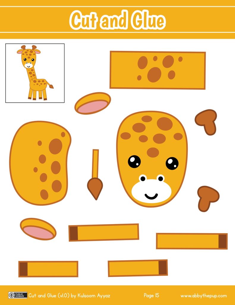 Cut And Glue Giraffe Preschool Printable Free Printable Papercraft