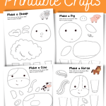 Cut And Paste Farm Animals free Printable Crafts Homeschool Share