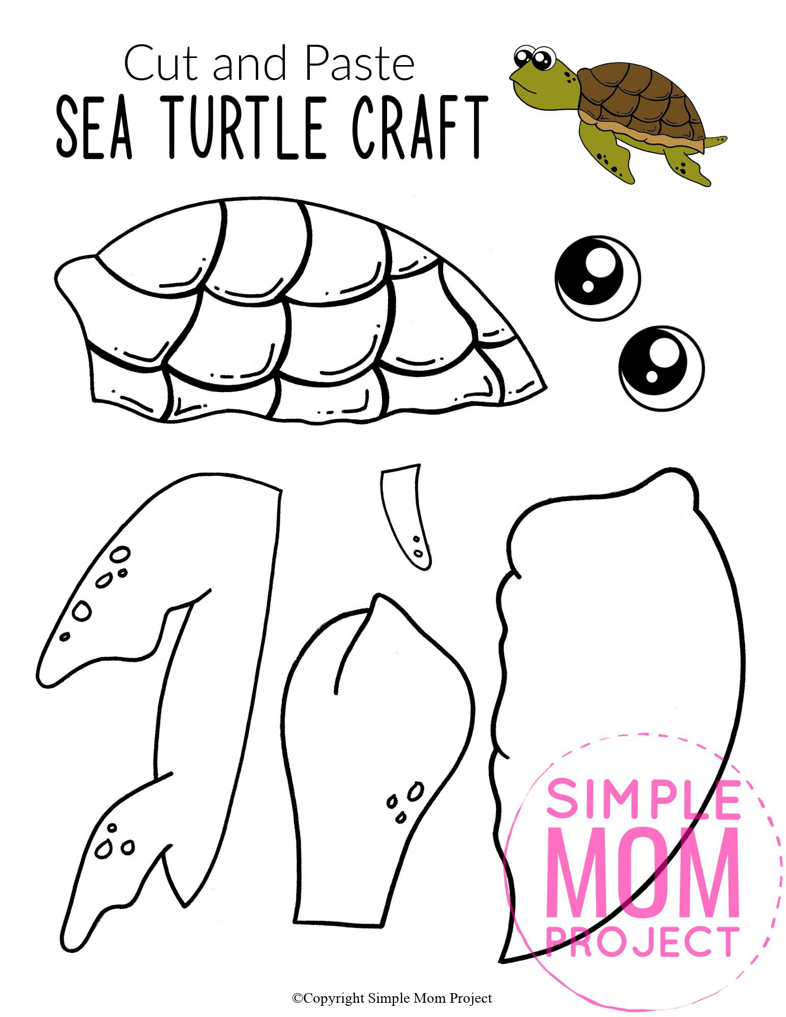 printable turtle craft