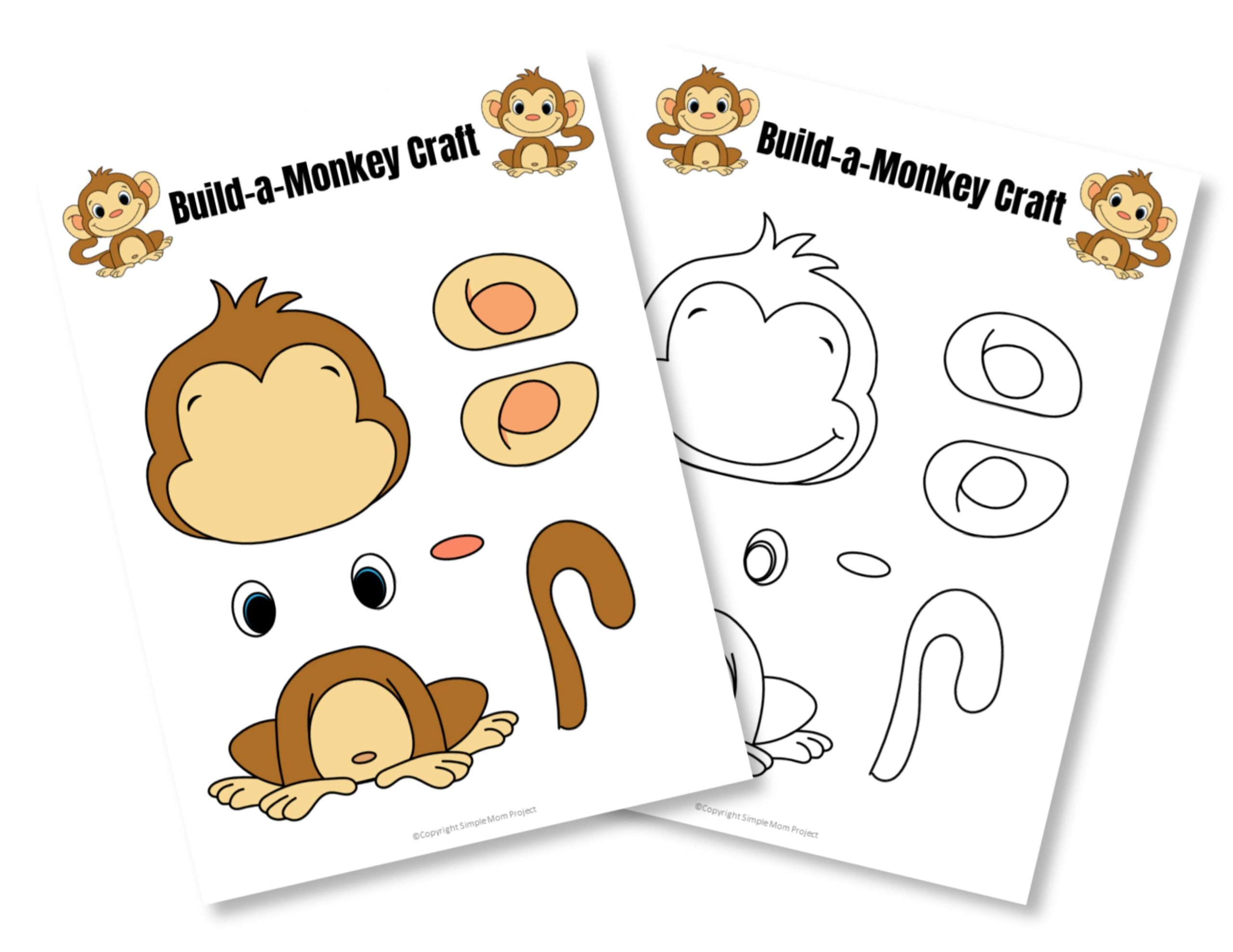Cut Out Monkey Template Printable