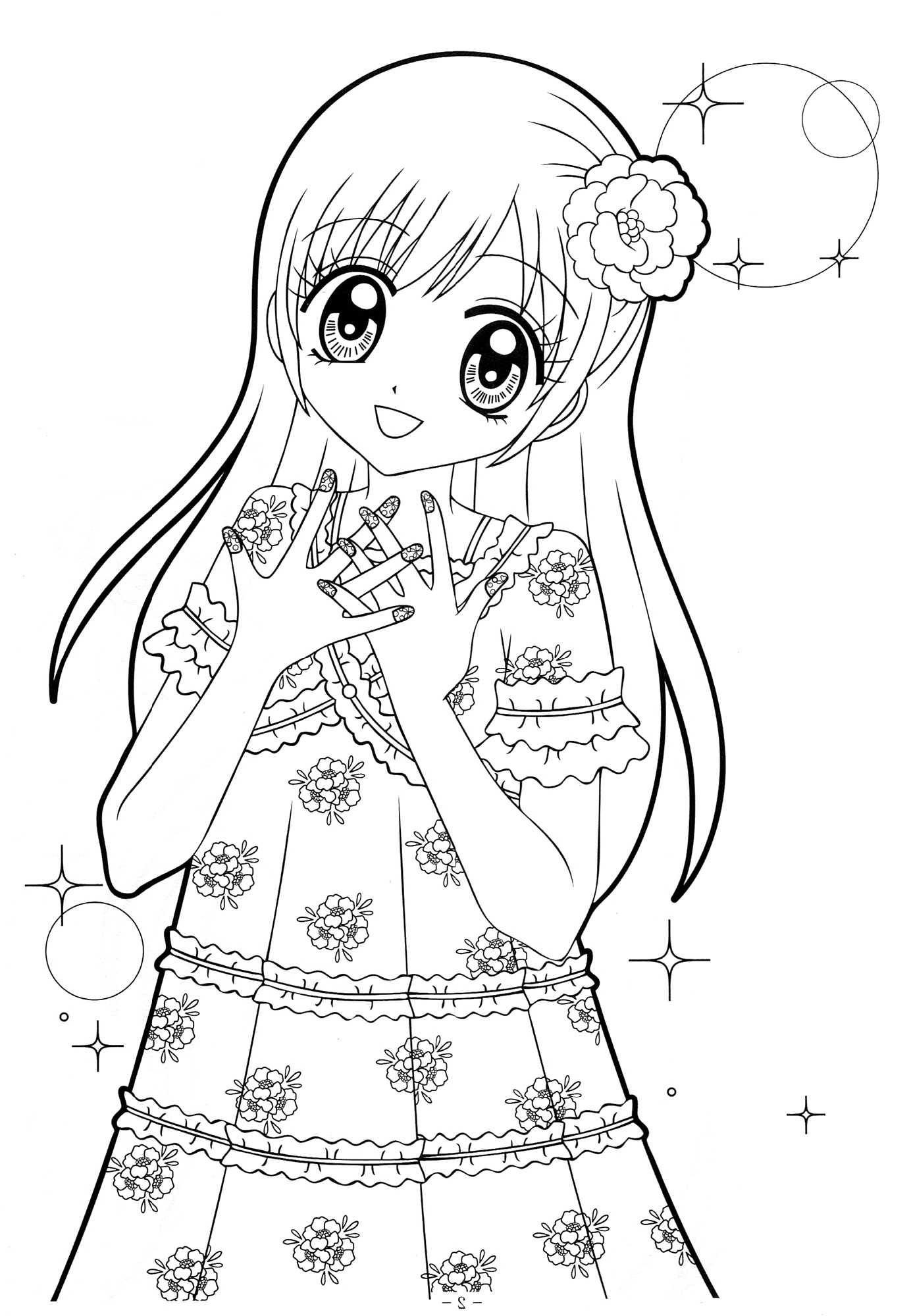 Cute Anime Coloring Pages Printable Boringpop