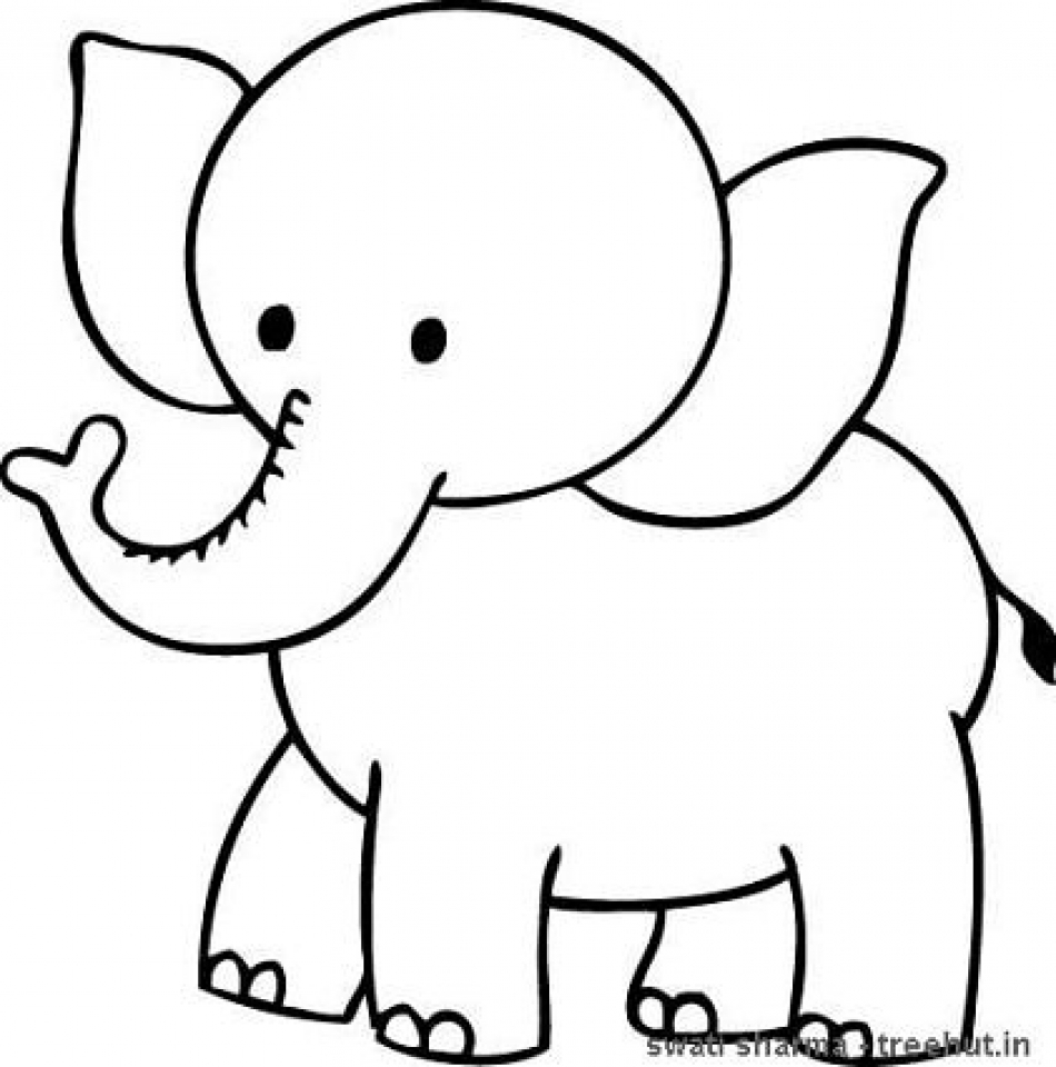 printable coloring pages for kids elephant