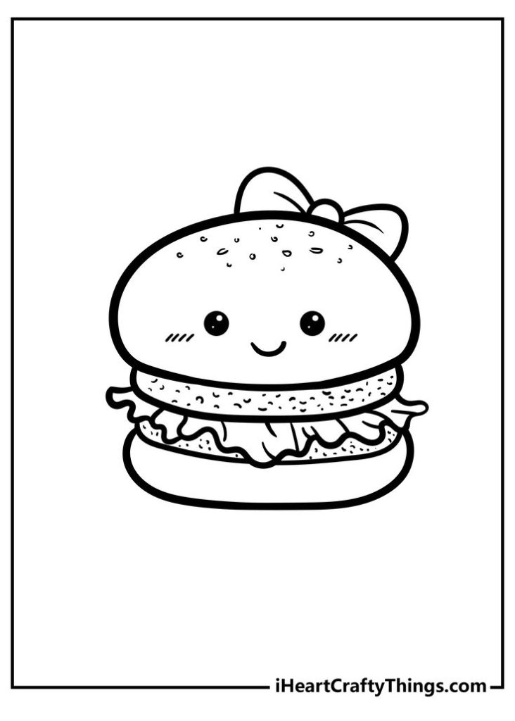 Cute Food Coloring Pages Free Printable