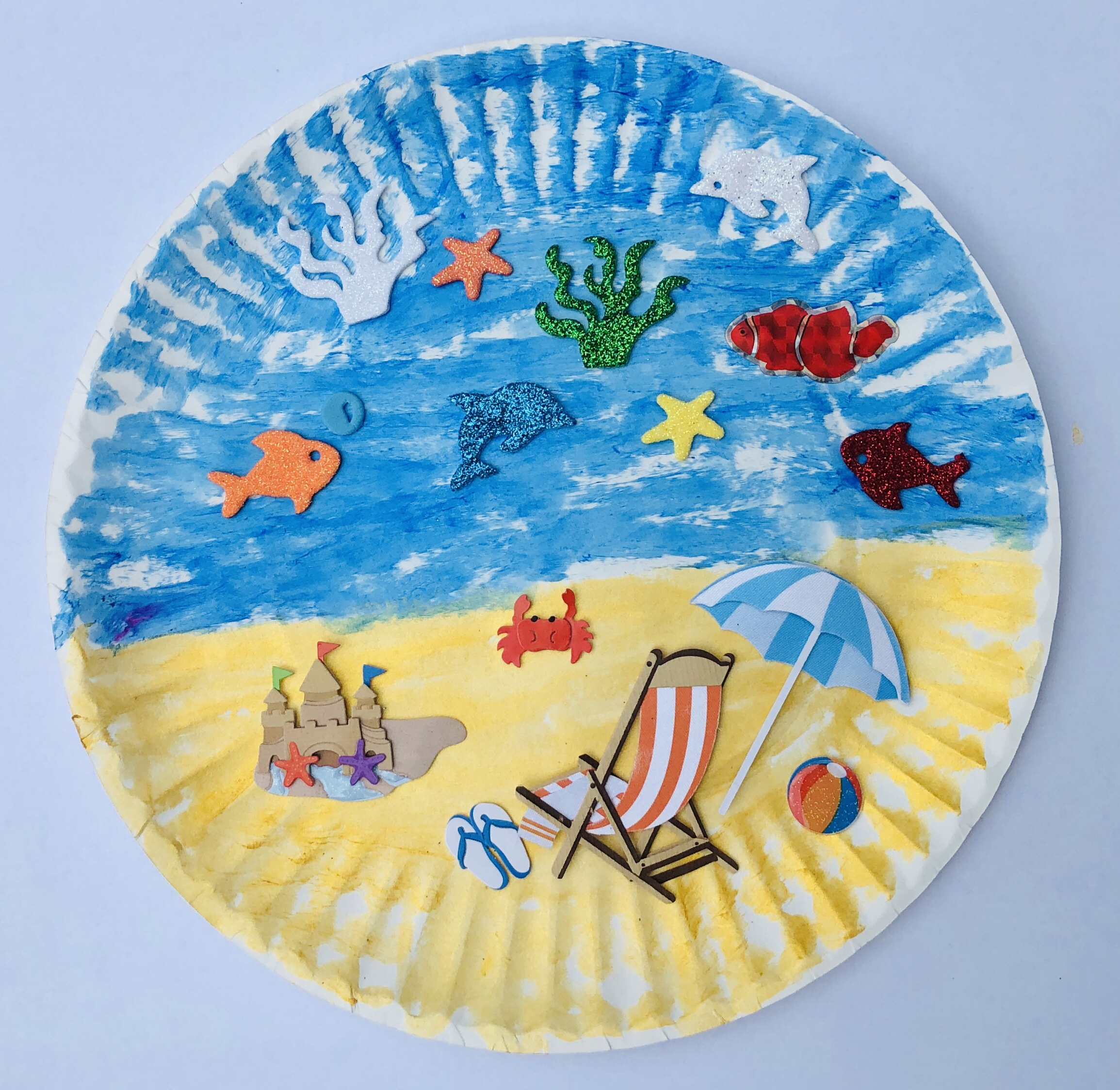 Cute Paper Plate Beach Craft For Kids Glitter On A Dime
