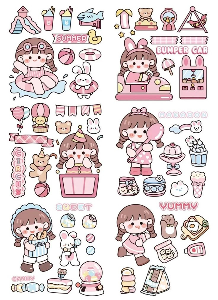Cute Pink Stickers For Crafts And DIY Projects