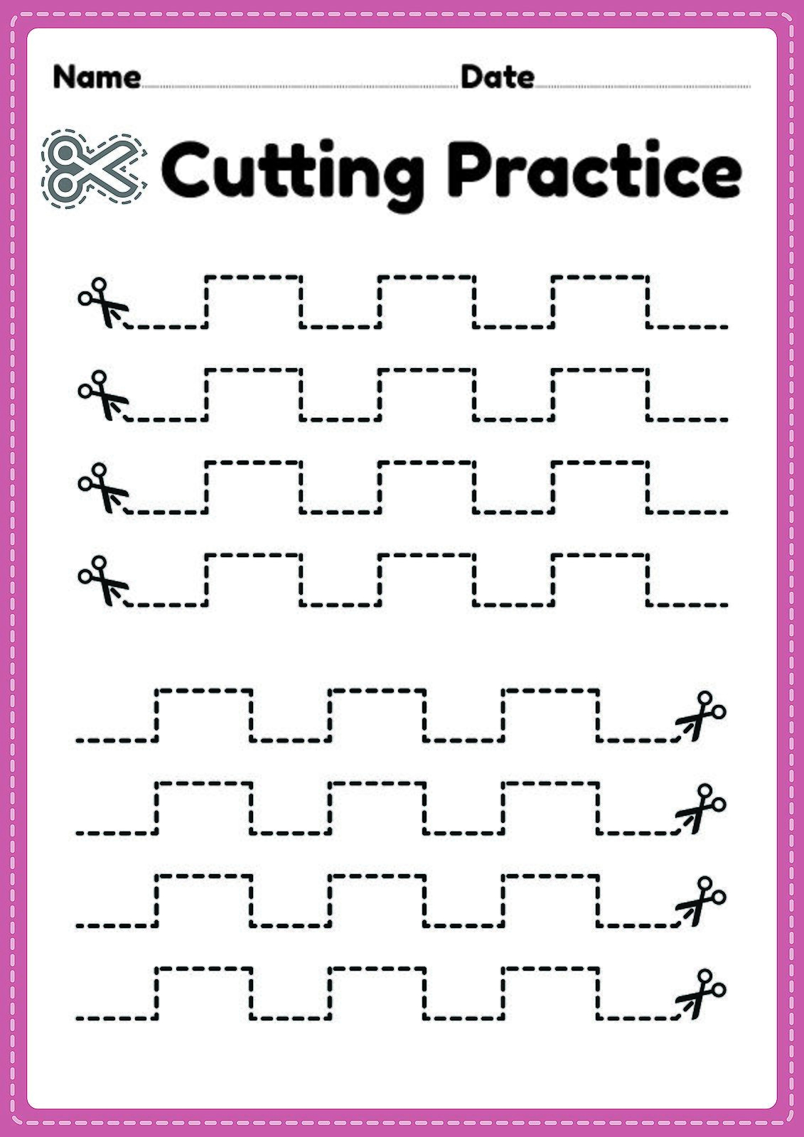 Cutting Activities For Kids Free Printable