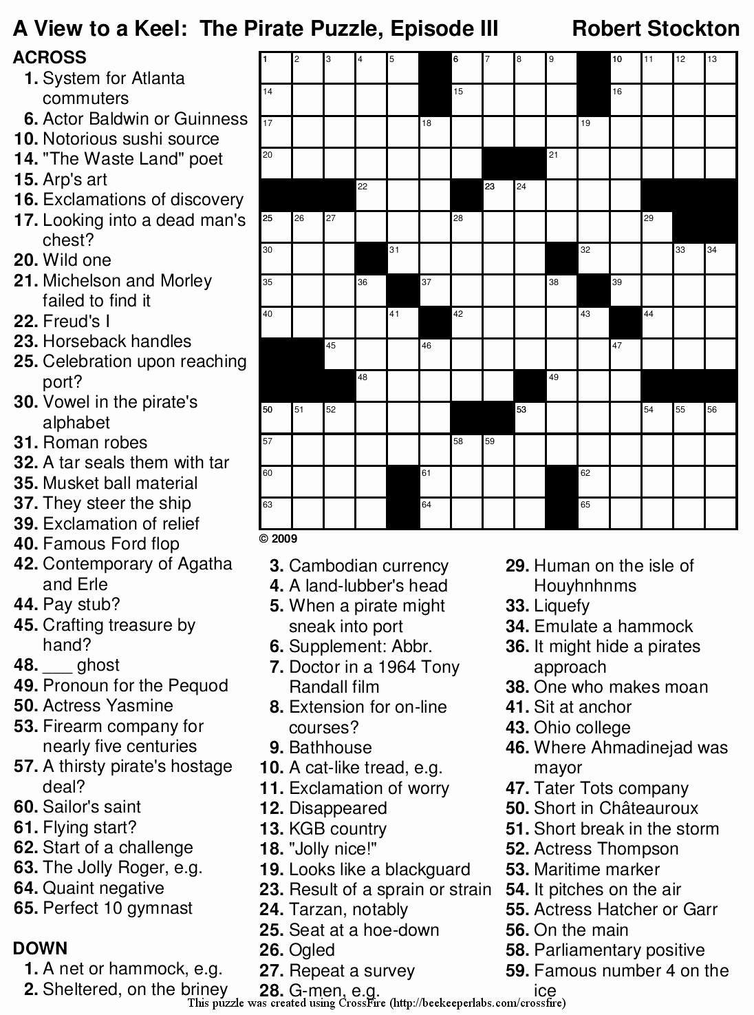 daily printable crossword puzzles free