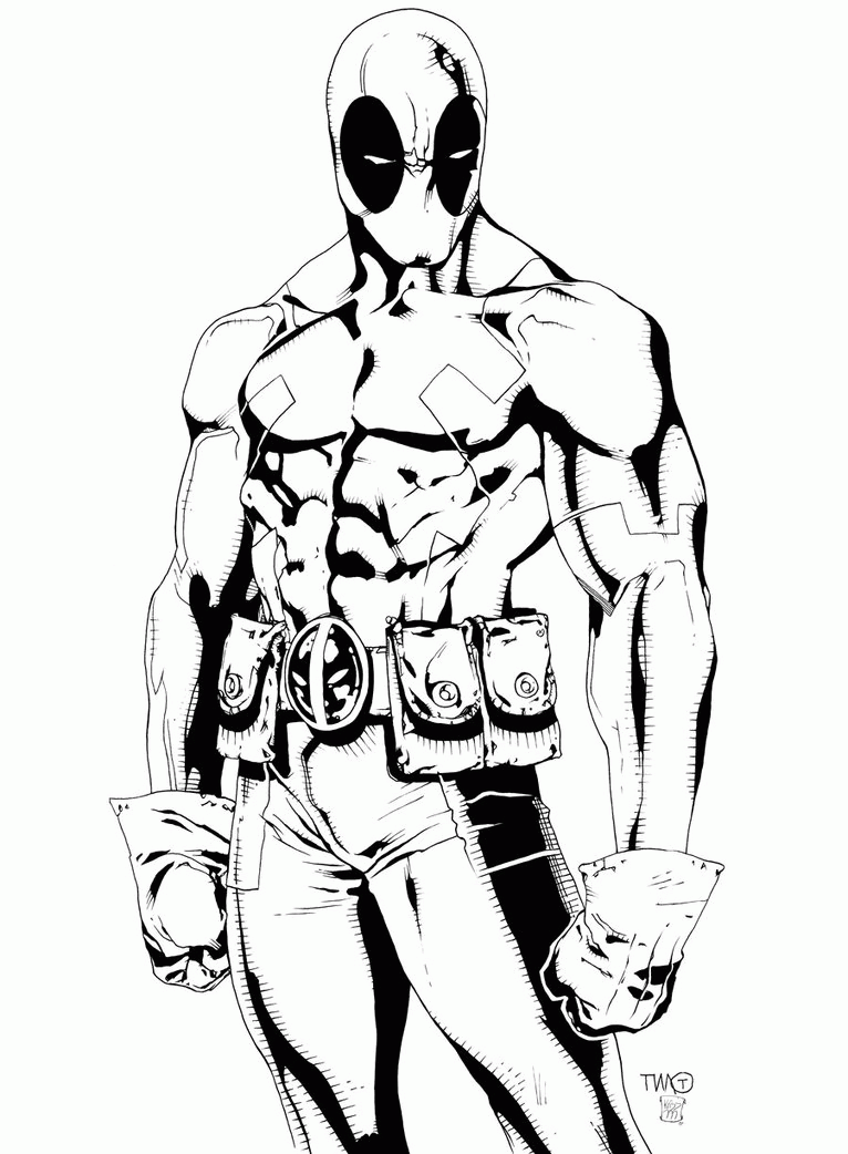 Deadpool Coloring Page Coloring Home
