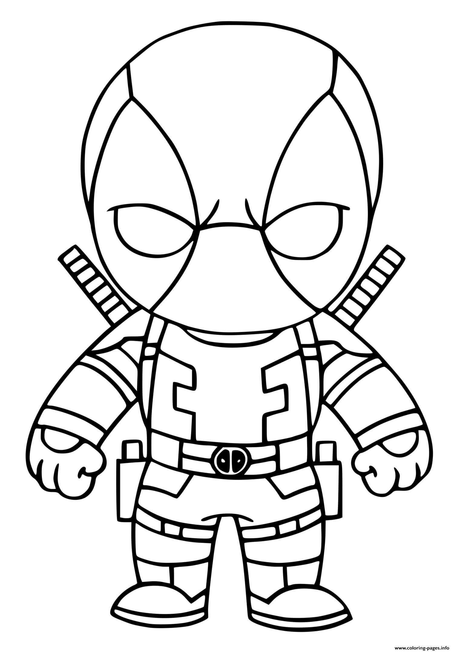 printable coloring deadpool