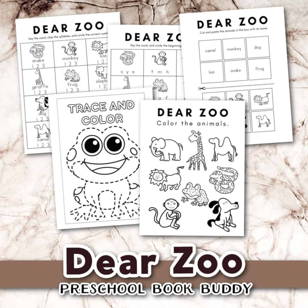 Dear Zoo Printable Activities For Preschoolers