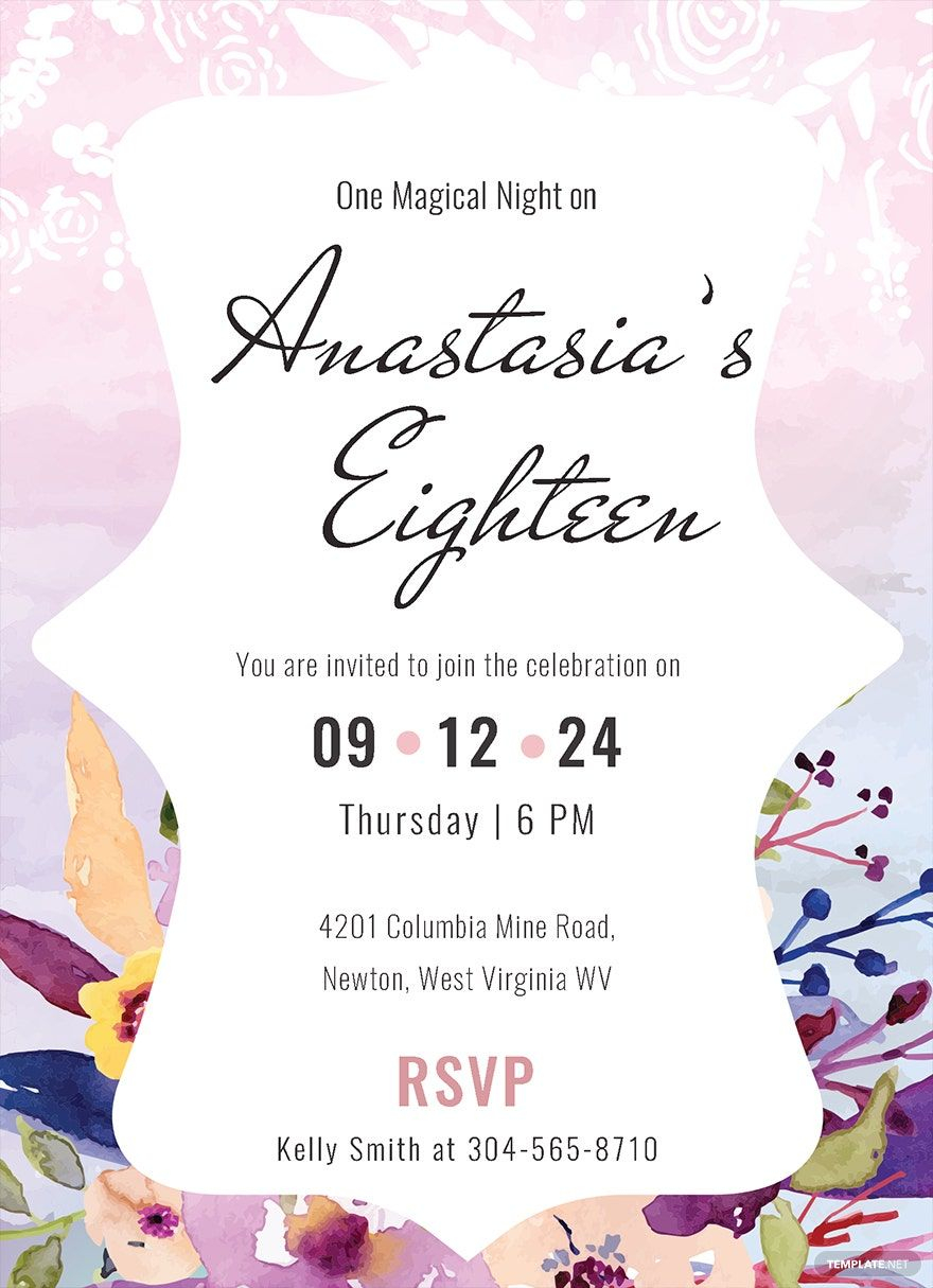 Debut Invitation Template In Word PSD Publisher Pages Download 