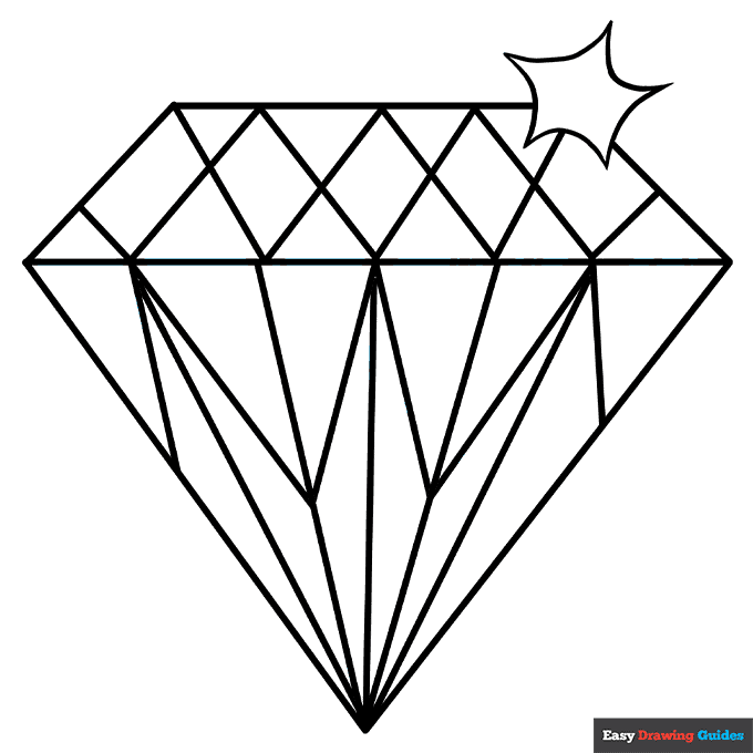 Diamond Coloring Pages Printable