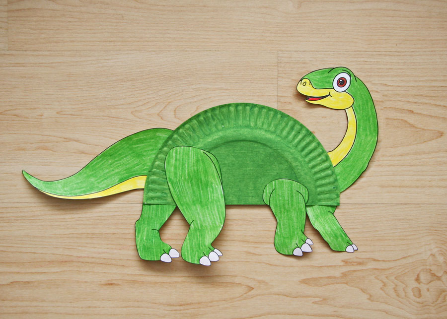 Dinosaur Paper Plate Template