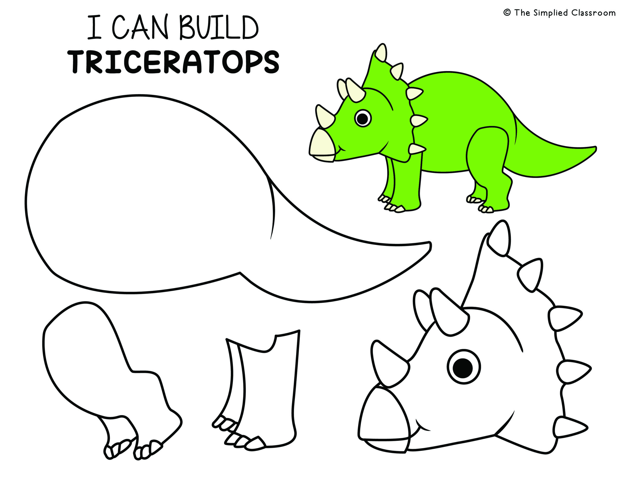 printable dinosaur craft template