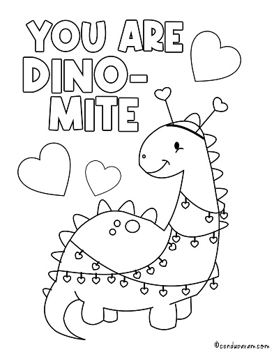 printable coloring valentines for kids