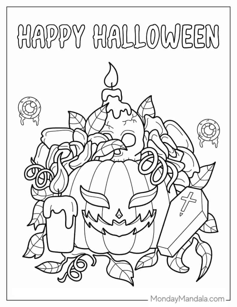 Discover 82 Best Free Printable Halloween Coloring Pages Adults 100 Free Printables Shill Art