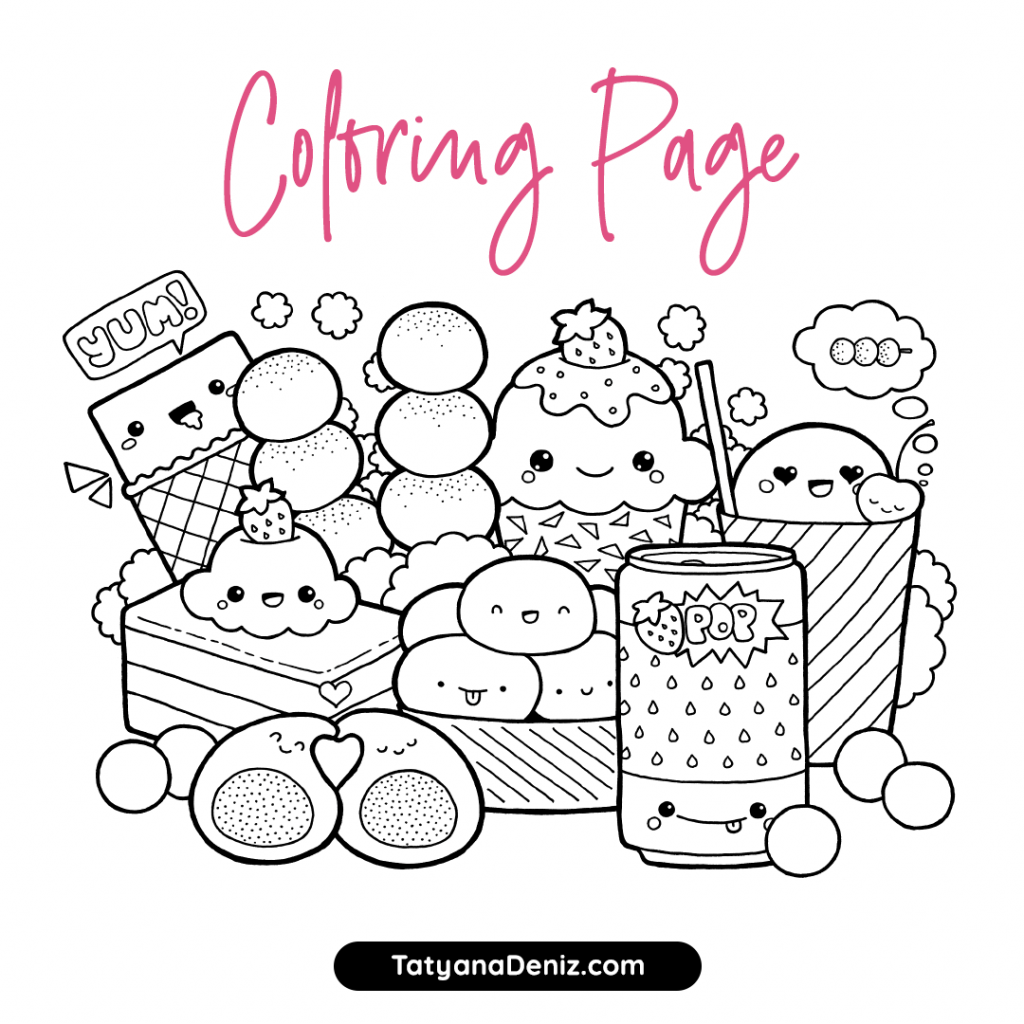 Discover The Adorable World Free Printable Kawaii Coloring Pages For 
