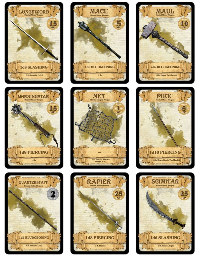 Dnd Item Card Template Social Media Template